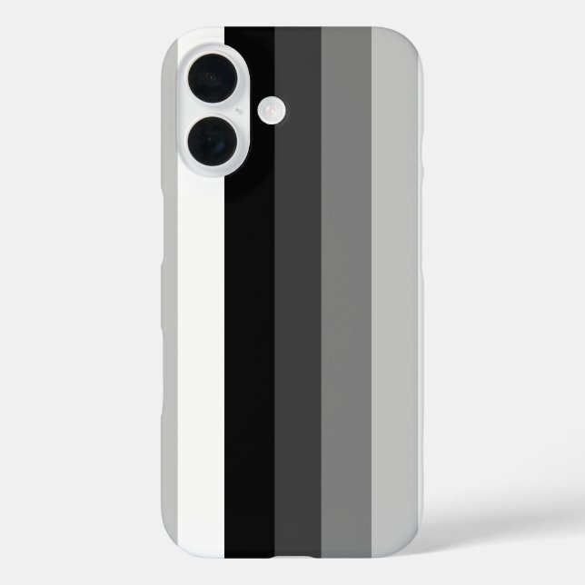 Coques Case-Mate iPhone Rayures d'ombre noir et blanc (Verso)