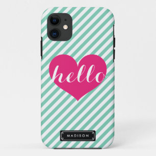 Coque Case-Mate iPhone Rayures en bon état chics du coeur de roses