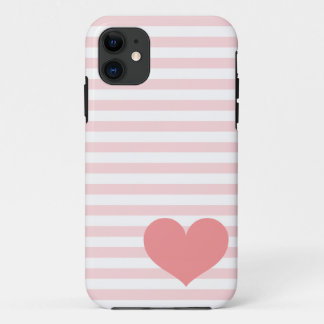 Etui iPhone Case-Mate Rayures et coeur roses
