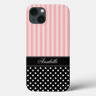 Coque Case-Mate iPhone Rayures et pois roses