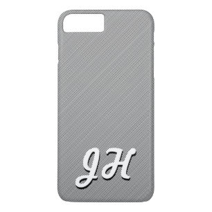 Case-Mate iPhone Case Rayures fines noires et blanches Initiales de st