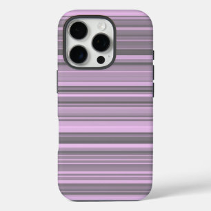 Coque iPhone 16 Pro Rayures Gris Violet