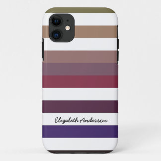 Etui iPhone Case-Mate Rayures horizontales larges pourpres Girly avec le