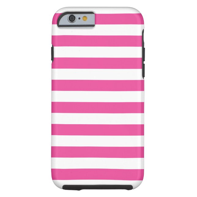 Coques Case-Mate iPhone Rayures horizontales roses (Dos)