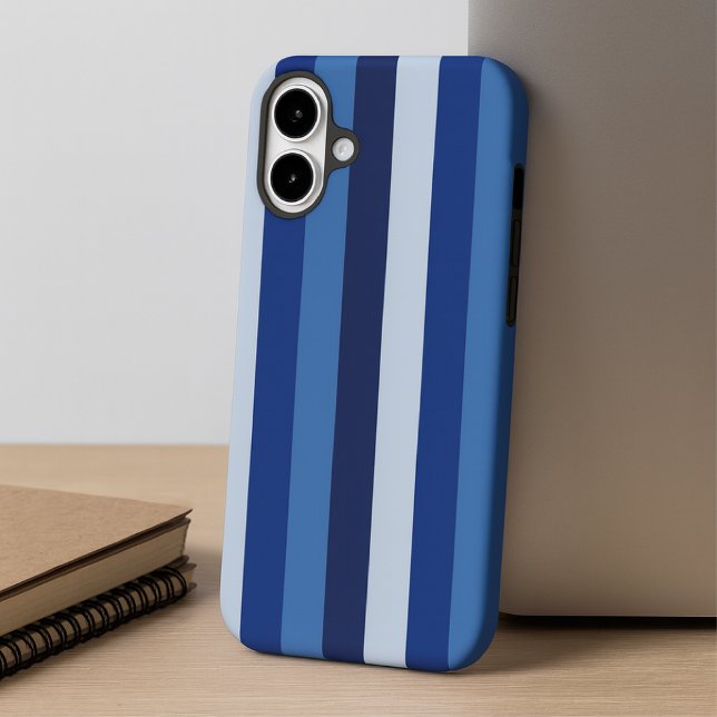 Coques Case-Mate iPhone Rayures intemporelles bleu marine (Créateur téléchargé)