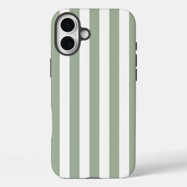 Coques Case-Mate iPhone Rayures intemporelles Sage Green (Verso)