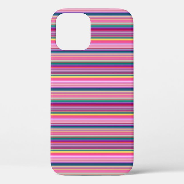 Coques Case-Mate iPhone Rayures multicolores rétro (Verso)