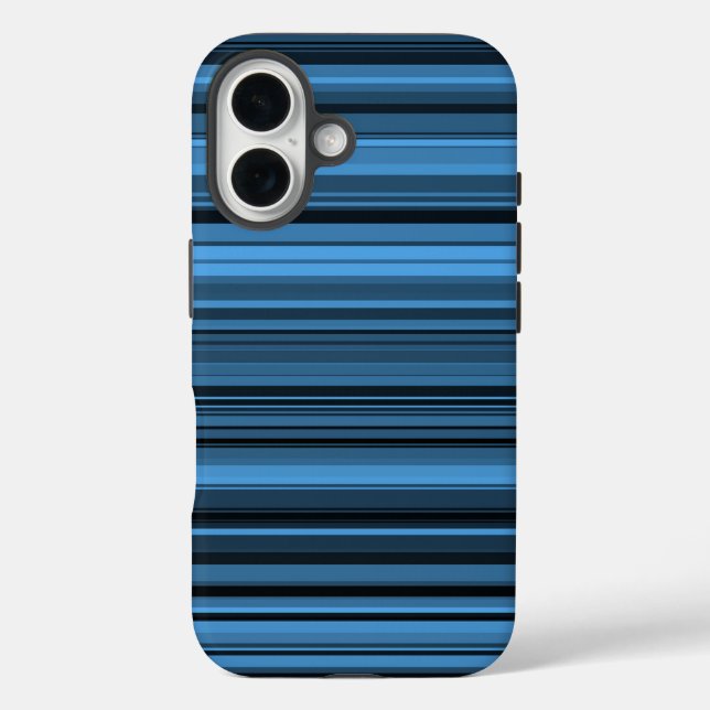 Coques Case-Mate iPhone Rayures Noir Bleu (Verso)