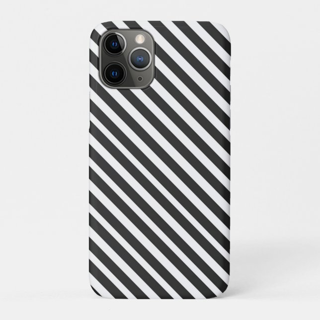 Coques Case-Mate iPhone Rayures noires et blanches (Dos)