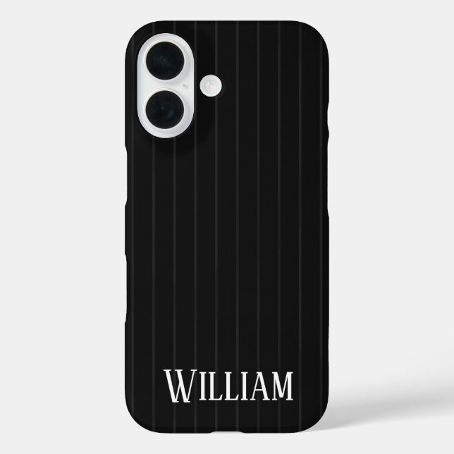 Coques Case-Mate iPhone Rayures noires personnalisées (Verso)