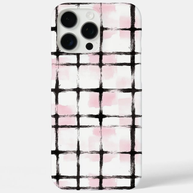 Coques Case-Mate iPhone Rayures noires roses   (Verso)