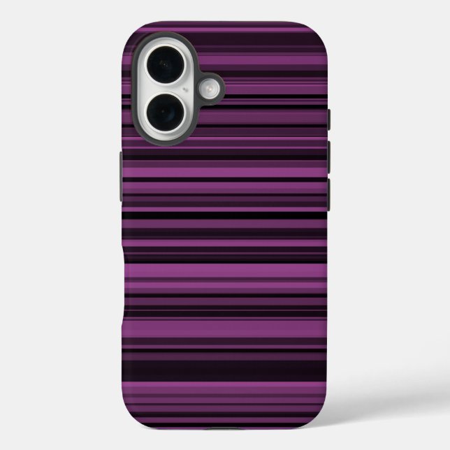 Coques Case-Mate iPhone Rayures noires violettes abstraites (Verso)