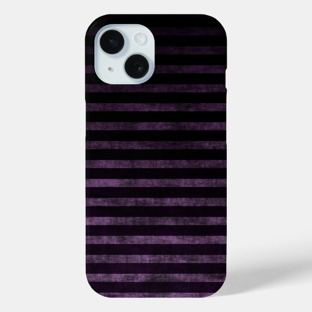 Coques Case-Mate iPhone Rayures ombrées grunge noir et violet (Verso)
