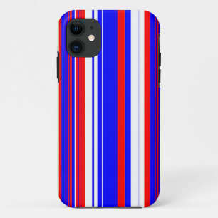 Case-Mate iPhone Case rayures rouge blanc et bleu