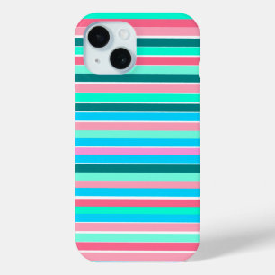 Coque Case-Mate iPhone Rayures sarcelle et rose 