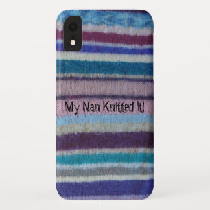 Etui iPhone Case-Mate rayures tricotées colorées unique design vintage f