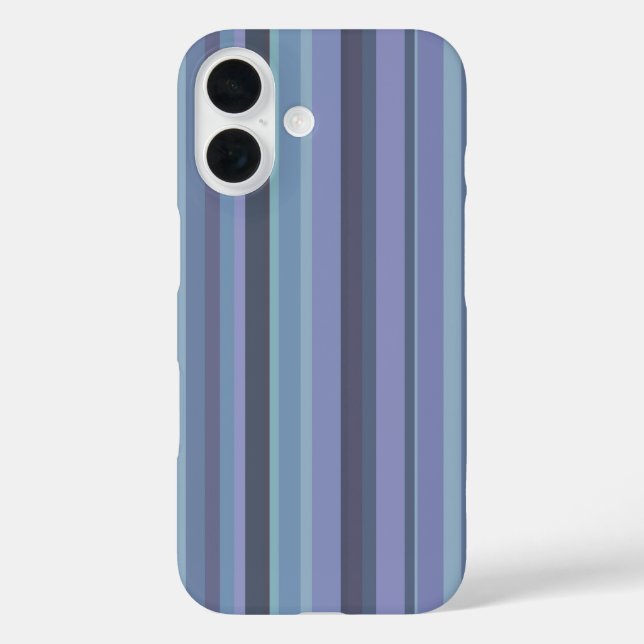 Coques Case-Mate iPhone Rayures verticales bleu-gris (Verso)