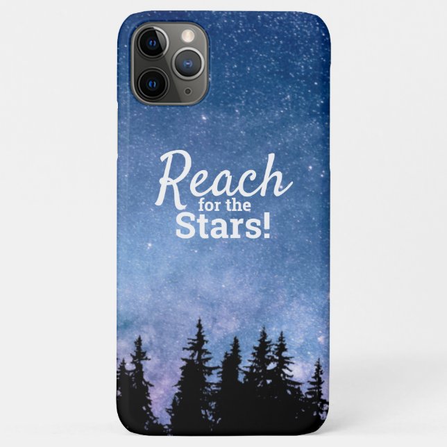 Coques Case-Mate iPhone Reach For The Stars Motivation Citation Starry Sky (Dos)