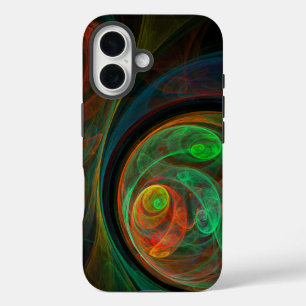Coque Pour iPhone 16 Reborn Green Art Abstrait