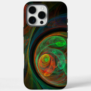 Coque iPhone 16 Pro Max Reborn Green Art Abstrait