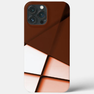 Case-Mate iPhone Case Rectangle de trapèze beige sous tôle brun foncé