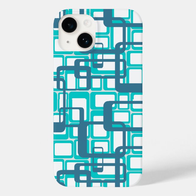 Coques Case-Mate iPhone Rectangles modernes ouvertes du milieu du siècle (Verso)