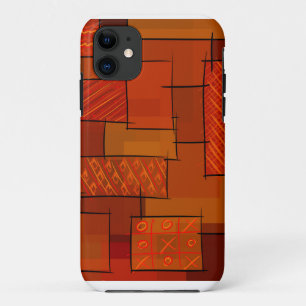 Case-Mate iPhone Case Rectangles, motif patchwork, doodle. Surface de re
