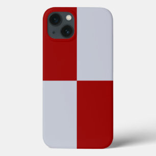 Coques Pour iPhone Rectangles rouges et gris
