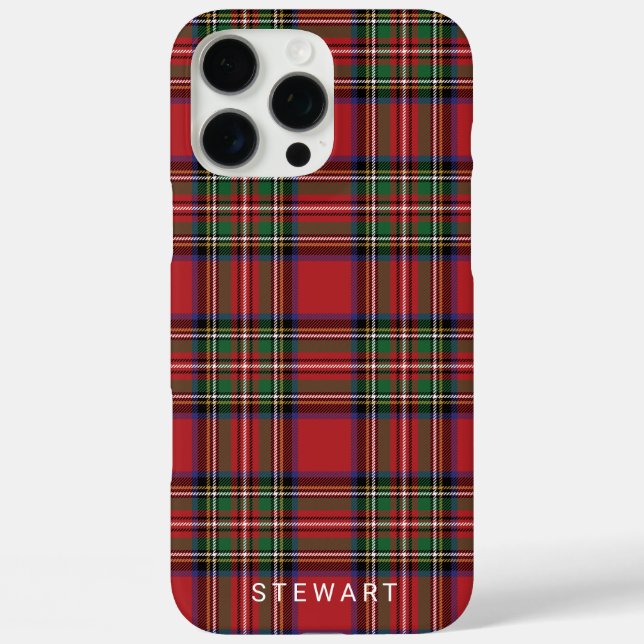 Coques Case-Mate iPhone Red À damiers plaid Country Stewart Tartan (Verso)