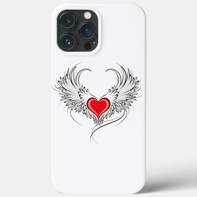 Coques Case-Mate iPhone Red Angel Coeur avec ailes (Verso)