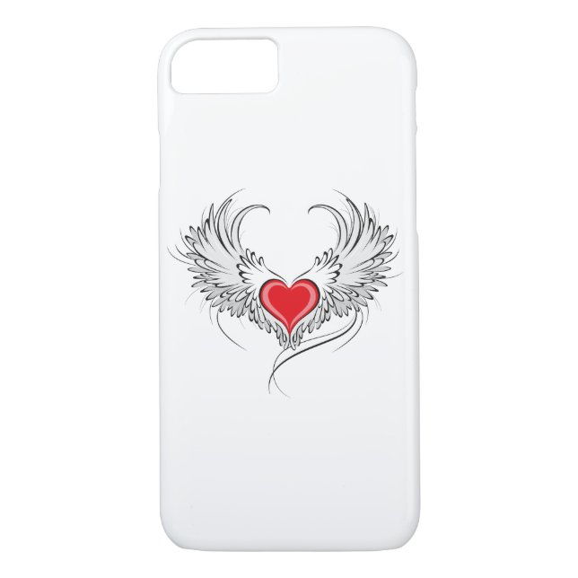 Coques Case-Mate iPhone Red Angel Coeur avec ailes (Dos)