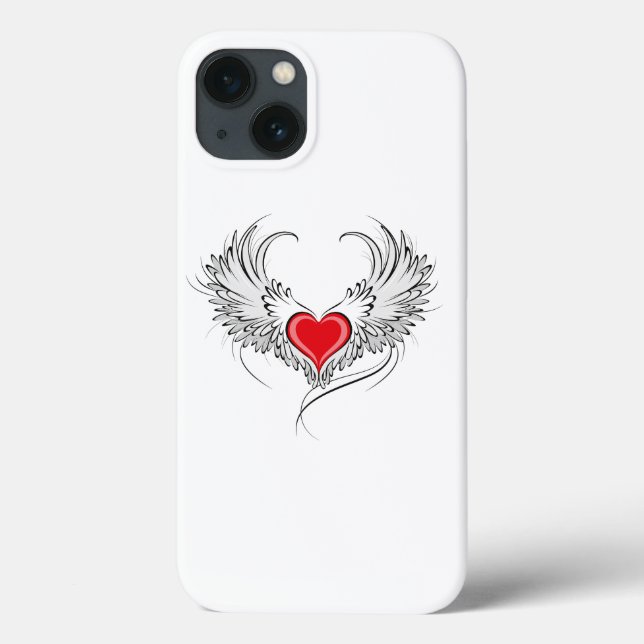 Coques Case-Mate iPhone Red Angel Coeur avec ailes (Verso)