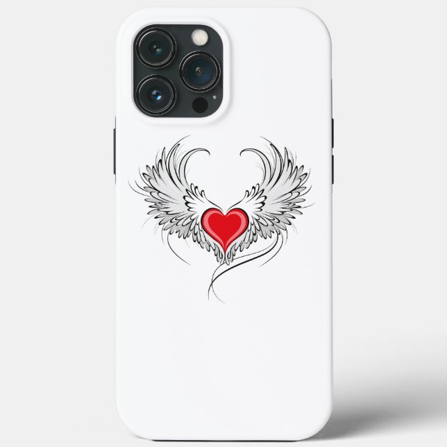 Coques Case-Mate iPhone Red Angel Coeur avec ailes (Verso)