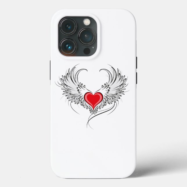 Coques Case-Mate iPhone Red Angel Coeur avec ailes (Verso)