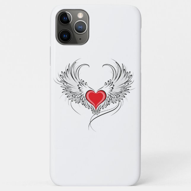 Coques Case-Mate iPhone Red Angel Coeur avec ailes (Dos)