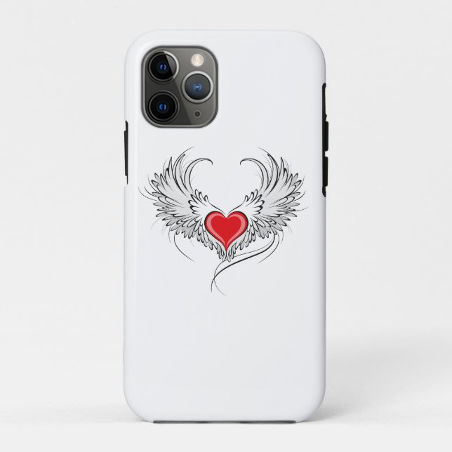 Coques Case-Mate iPhone Red Angel Coeur avec ailes (Dos)