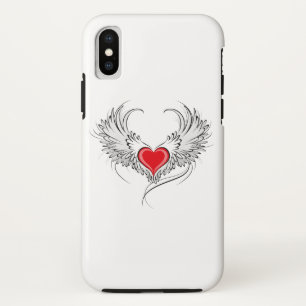 Case-Mate iPhone Case Red Angel Coeur avec ailes