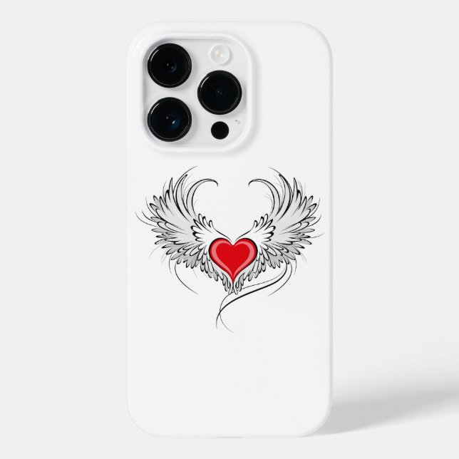 Coques Case-Mate iPhone Red Angel Coeur avec ailes (Verso)
