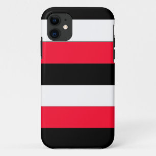 Etui iPhone Case-Mate Red, black and white stripes