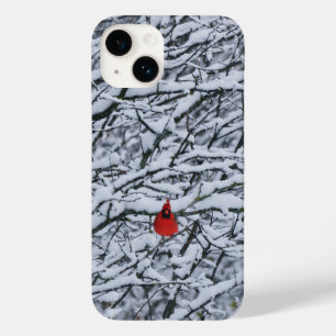 Coque Case-Mate iPhone Red Cardinal Bird Winter Phone Case Art