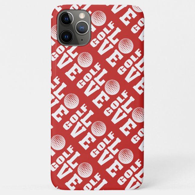 Coques Case-Mate iPhone Red Golf Love Motif (Dos)