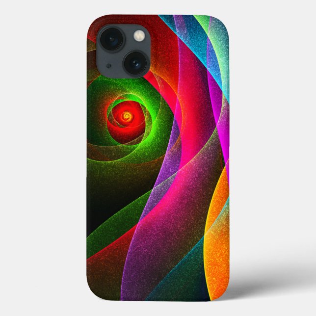 Coques Case-Mate iPhone Red Green Orange Modern Abstrait Art Motif #22 (Verso)