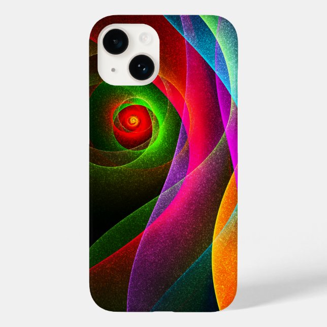 Coques Case-Mate iPhone Red Green Orange Modern Abstrait Art Motif #22 (Verso)