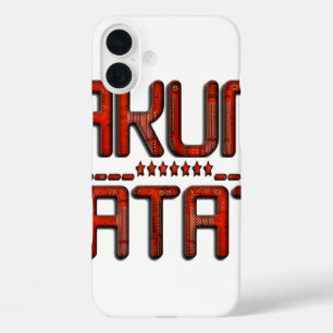 Coque Pour iPhone 16 Plus Red Hakuna Matata 3D Techno Star Design