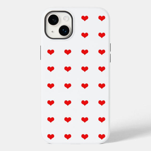 Coques Case-Mate iPhone Red Hearts Motif Saint Valentin Mignonne Stylish (Verso)