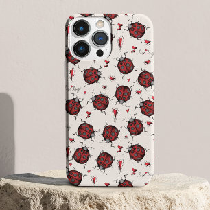 Case-Mate iPhone Case Red Ladybugs Coeurs Aimer Bug Insect