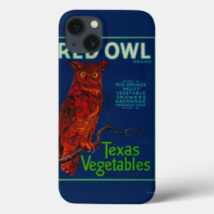 iPhone 13 Coque Red Owl Vegetable Label
