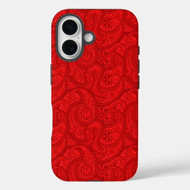 Coques Case-Mate iPhone Red Paisley (Verso)