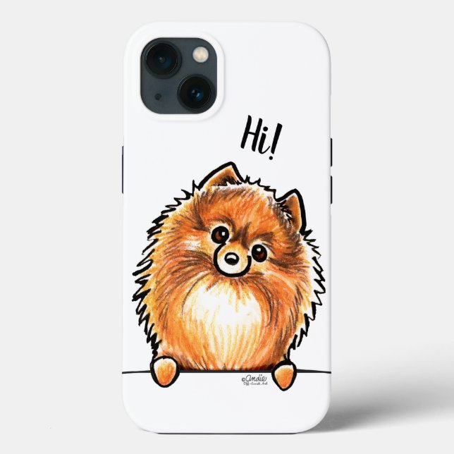 Coques Case-Mate iPhone Red Pomeranian dit Hi (Verso)