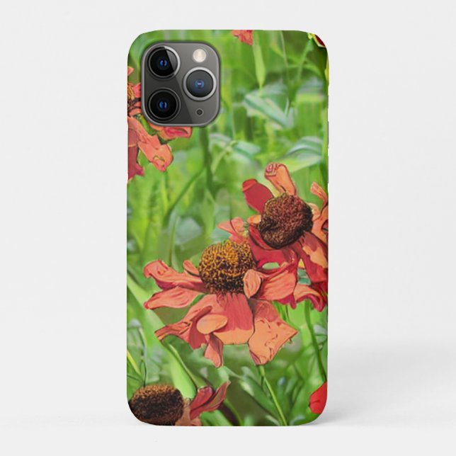 COQUES Case-Mate iPhone RED RUDBECKIA FLOWERS (Dos)